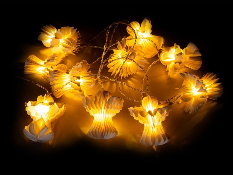 Papierový anjeličkovia LED reťaz - foto 1