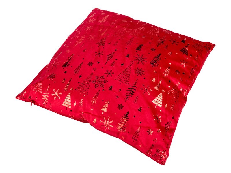 Vianočný vankúš červený, 45 cm - foto 1