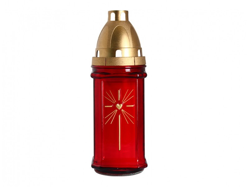 Lampa hřbitovní SVATOZÁŘ skleněná 200g - foto 1