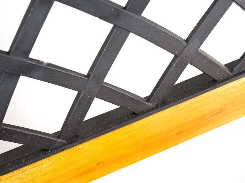 Zahradní lavička RUSTON 118x52x75cm, ocel/dřevo/plast - foto 5