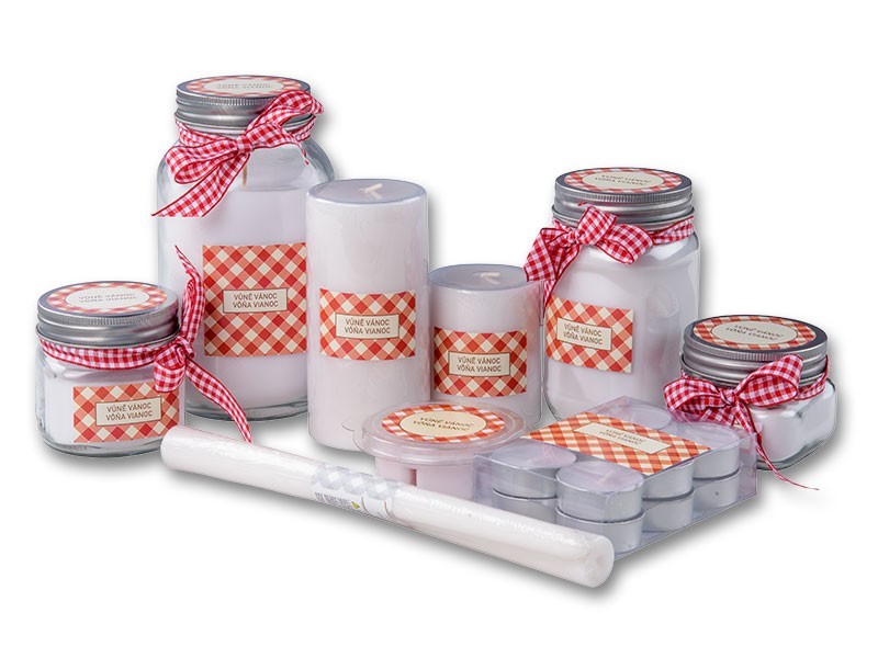 Bílá svíčka neparfémovaná 25cm, 2ks - foto 3