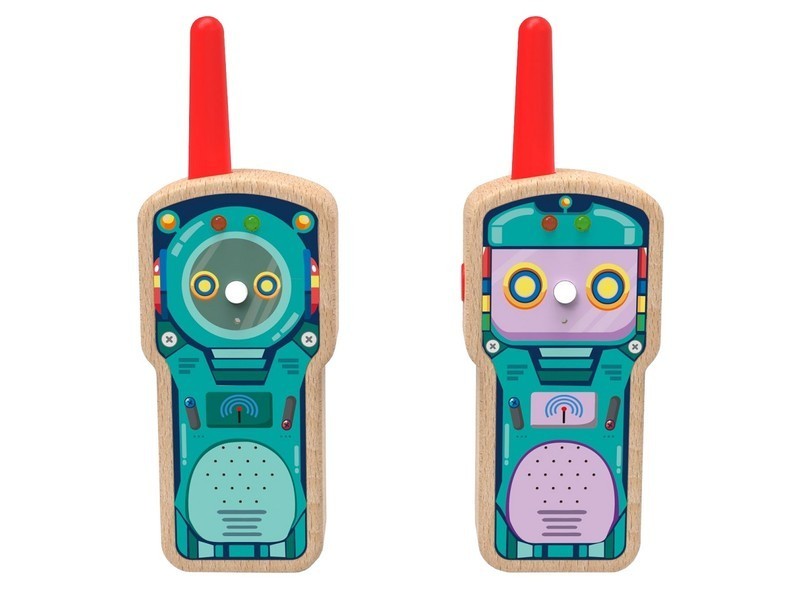 Dřevěné dětské vysílačky Robot - foto 1