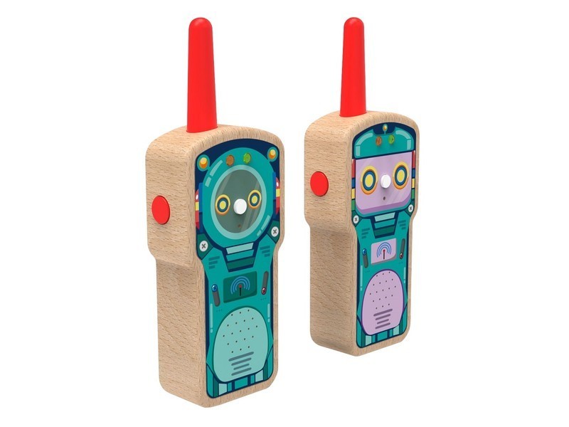 Dřevěné dětské vysílačky Robot - foto 2