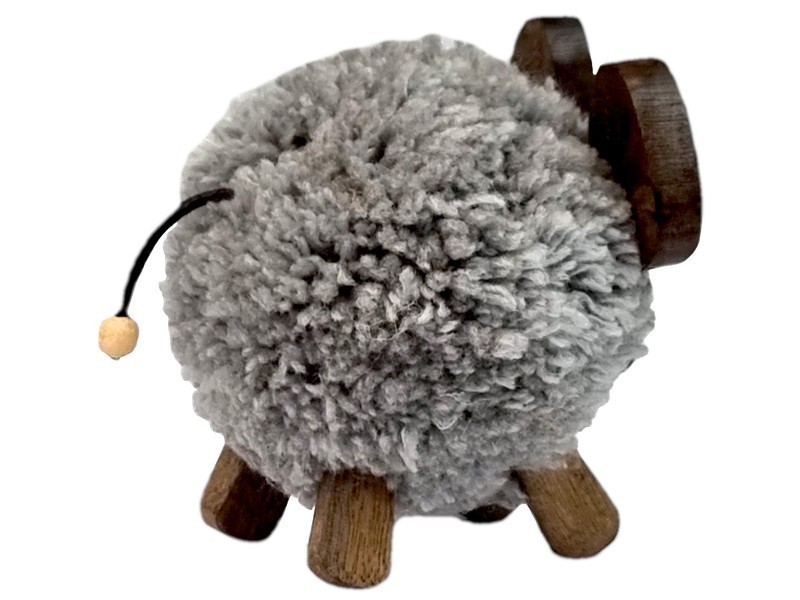 Dřevěná figurka XL pompon Myš - foto 3