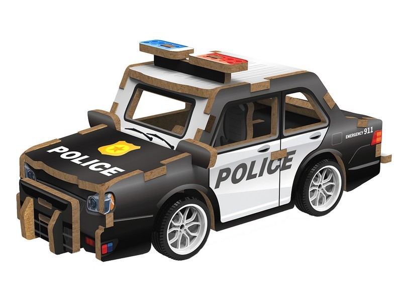 3D dřevěná skládačka Policejní auto - foto 1