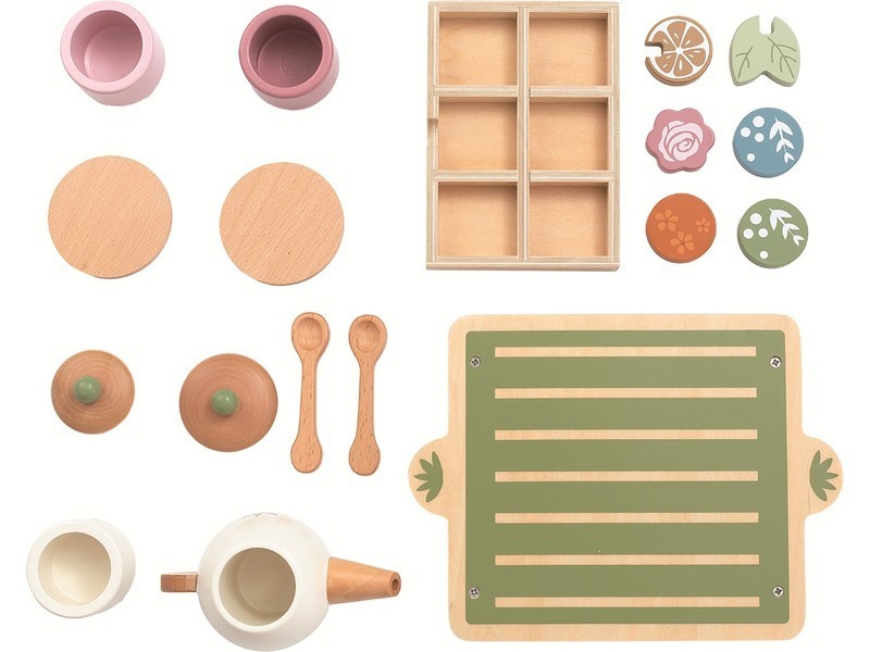 Dřevěný čajový set - foto 3
