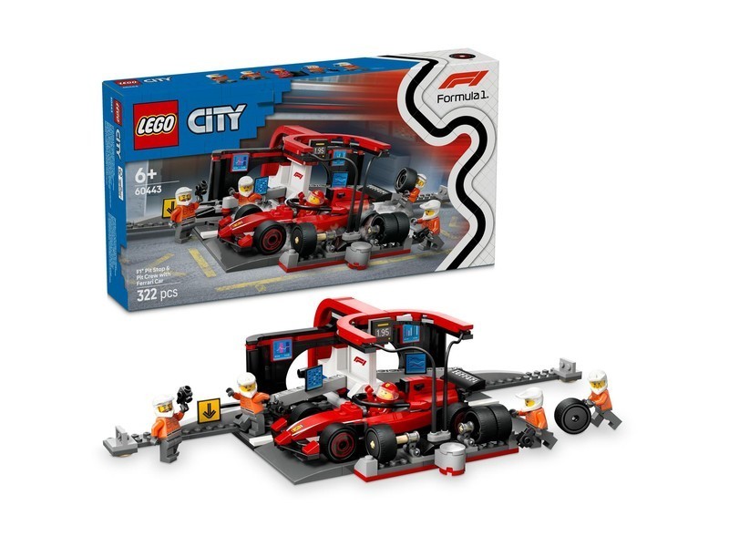 LEGO Zastávka v boxech F1 a personál s vozem Ferrari - foto 1