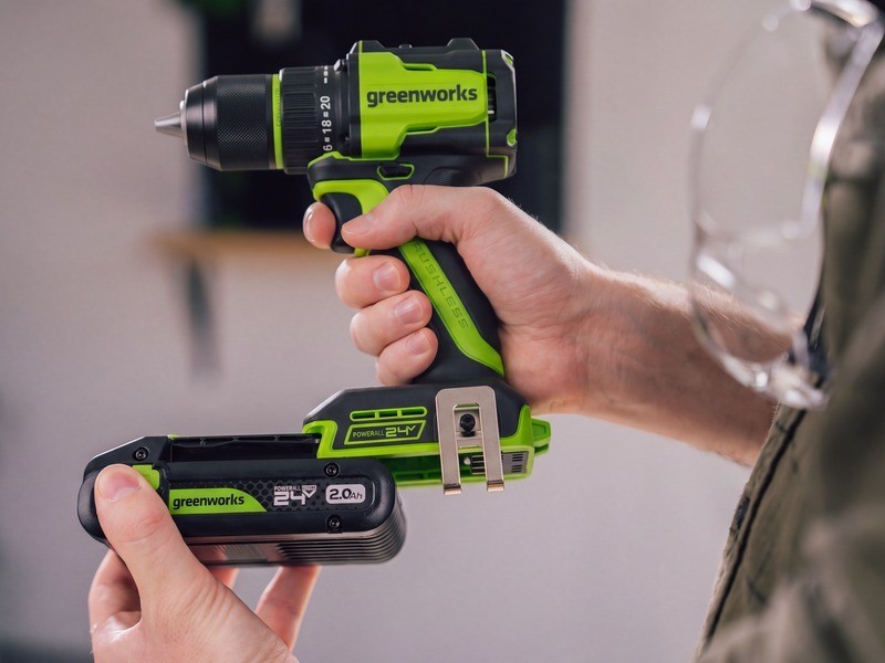 AKU Vrtací šroubovák Greenworks DD350 24V - foto 2