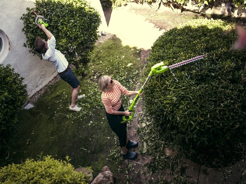 Aku tel. plot. nožnice Greenworks G24PH51 24V - foto 2