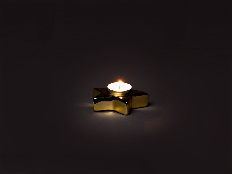 Vánoční svícen hvězda, keramika - foto 2