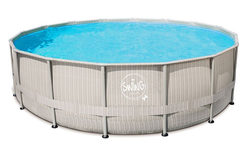 Bazén MAX RATAN světlý 5,49x1,32m, pevný rám - foto 1