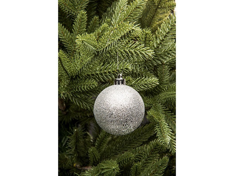Vianočné gule Ø6cm strieborná, 12ks - foto 3