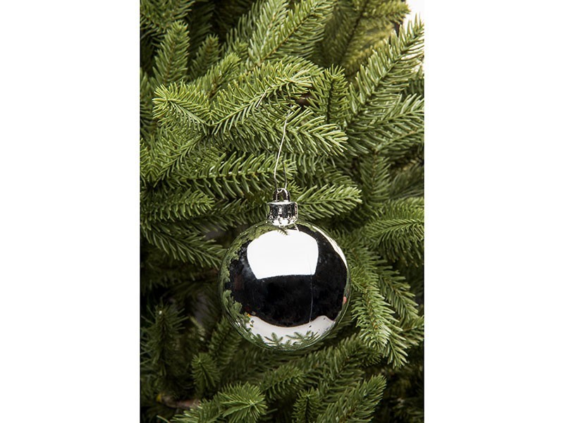 Vianočné gule Ø6cm strieborná, 12ks - foto 4