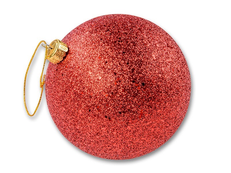 Vánoční koule třpyt červená Ø12cm, 1ks - foto 1 Vánoční koule třpyt červená Ø12cm, 1ks - foto 1