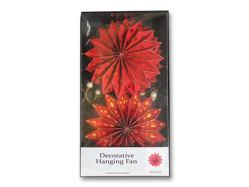 Skládaná papírová vánoční dekorace, 6ks - foto 4