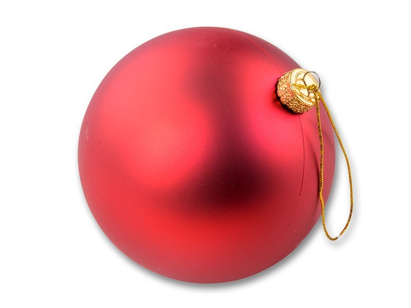 Vánoční koule matná červená Ø12cm, 1ks - foto 1
