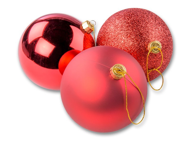 Vánoční koule matná červená Ø12cm, 1ks - foto 2