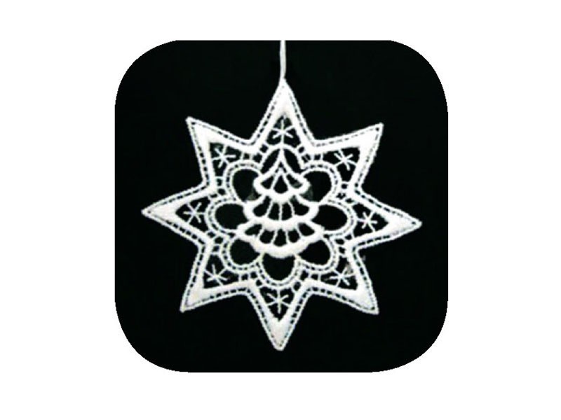 Háčkovaná hvězda 9,5cm - foto 1