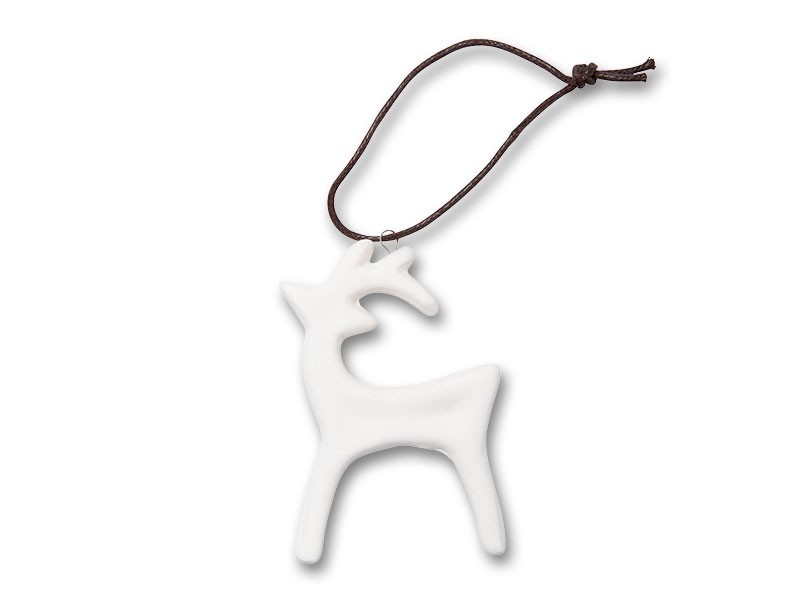 Vánoční ozdoba jelen 8cm, keramika - foto 1 Vánoční ozdoba jelen 8cm, keramika - foto 1