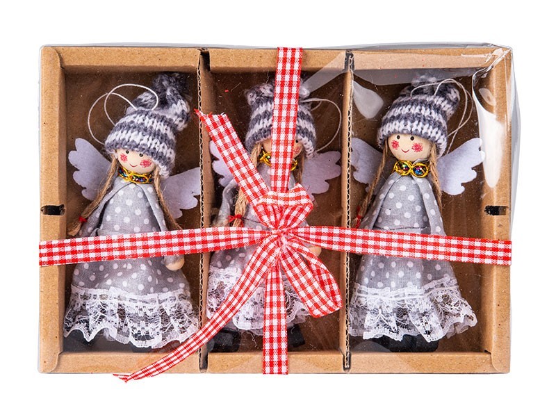 Sada tří figurek šedá 12cm - foto 1