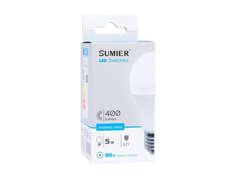 LED žiarovka 5W E27 400lm 6500K - foto 2