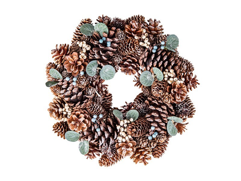 Vianočný veniec Ø34cm, eukalyptus - foto 1