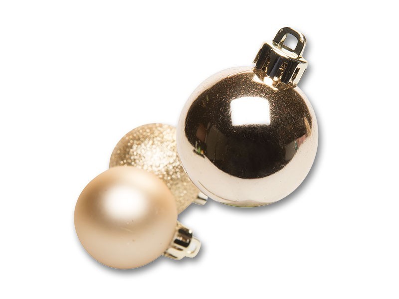 Vánoční koule Ø4cm zlatá, 20ks - foto 3