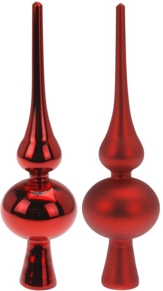 Špička na strom, červená, sklo - foto 1