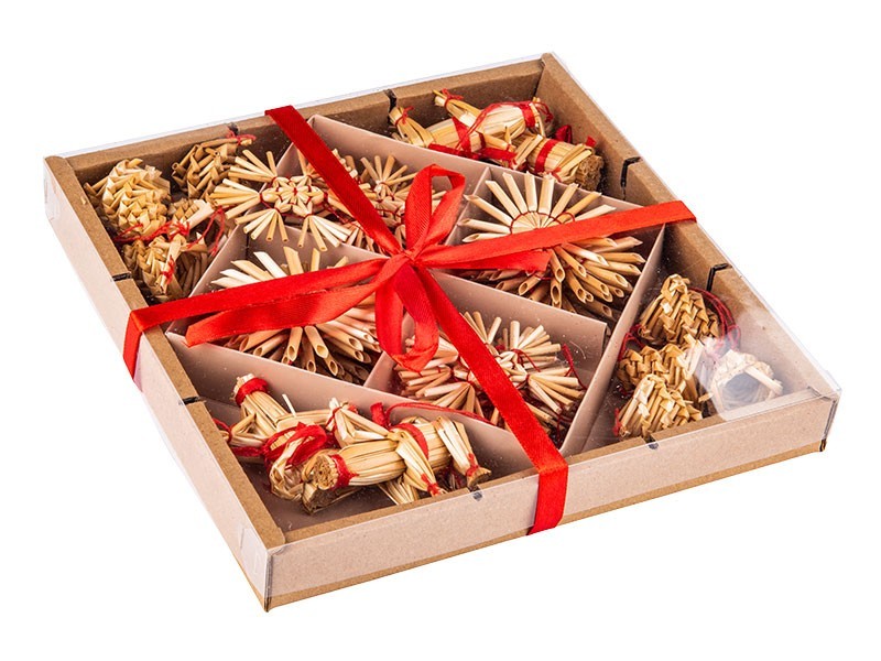 Slaměné ozdoby 32ks - foto 2