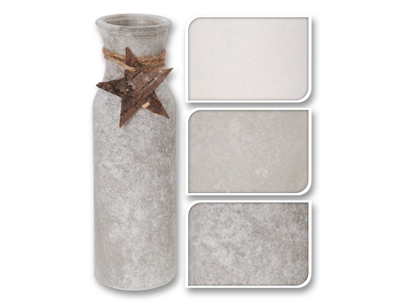 Skleněná váza 6x19cm, mix barev - foto 1