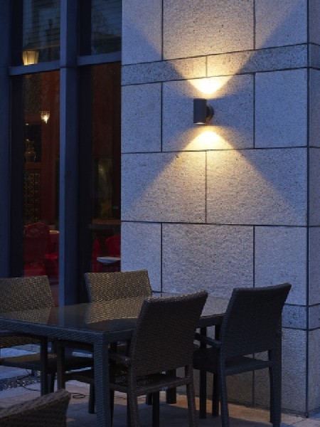 Venkovní nástěnné svítidlo Bravo, šedá - foto 3