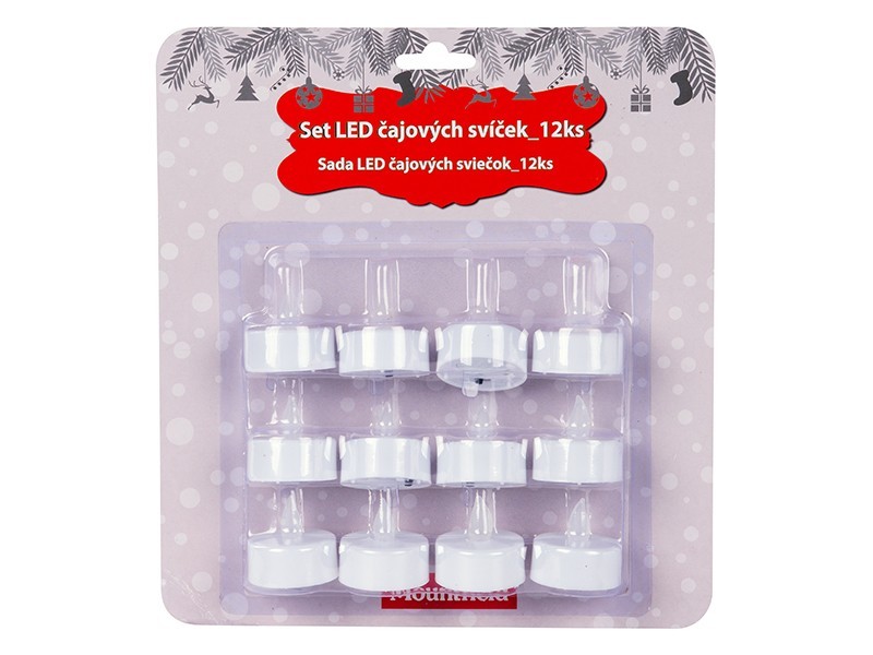 Set čajových LED sviečok, 12ks - foto 1