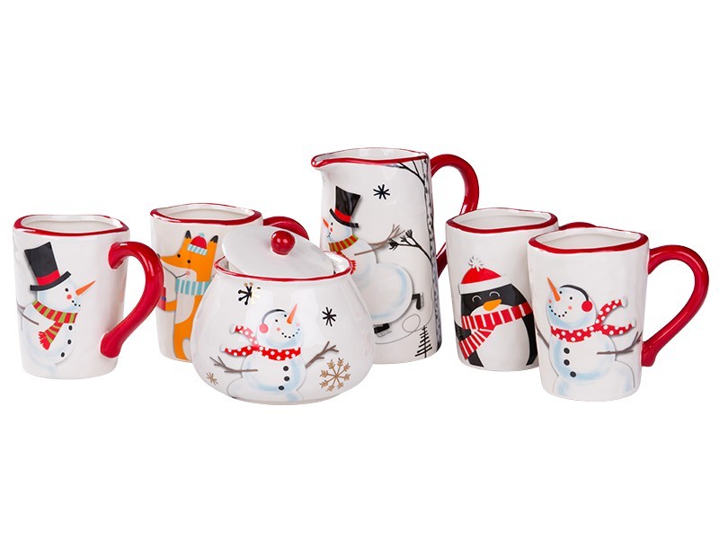 Vánoční dekorace hrnek 12,6cm mix barev - foto 5