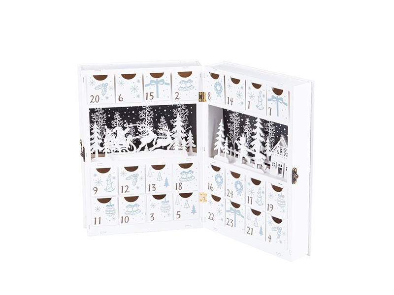 LED adventný kalendár,30cm,5LED,teplá biela - foto 4