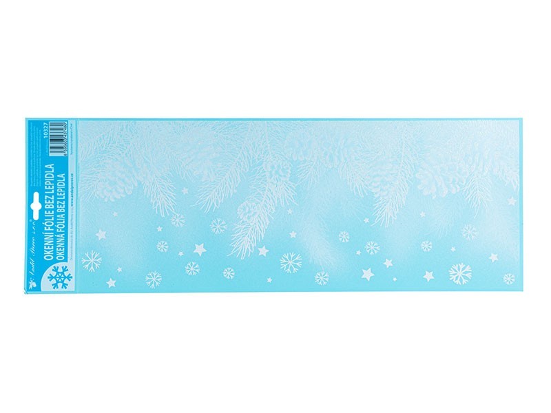 Vánoční okenní fólie s glitrem 60x21 cm - foto 1 Vánoční okenní fólie s glitrem 60x21 cm - foto 1