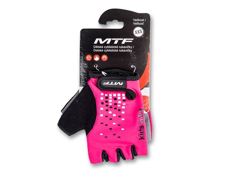 Cyklistické rukavice veľ. XS, detské ružové - foto 2