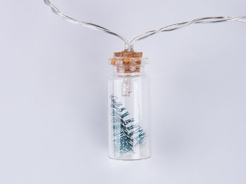 LED dekorace, stromek ve skle,10LED, 1m - foto 3