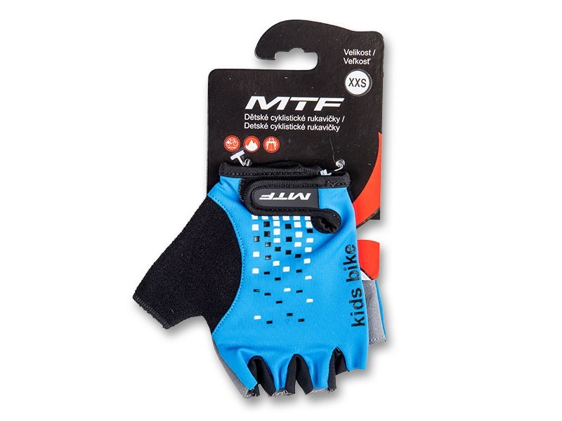 Cyklistické rukavice vel. XXXS, dětské modré - foto 2