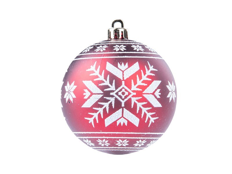 Koule vánoční, 4x80mm, tradiční s dekorem - foto 3