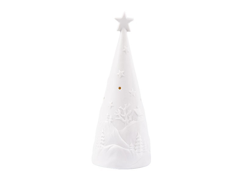 LED porcelánový stromček, 20,7cm - foto 1 LED porcelánový stromček, 20,7cm - foto 1