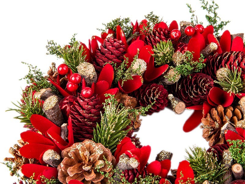Vánoční věnec Ø37cm, červený - foto 2