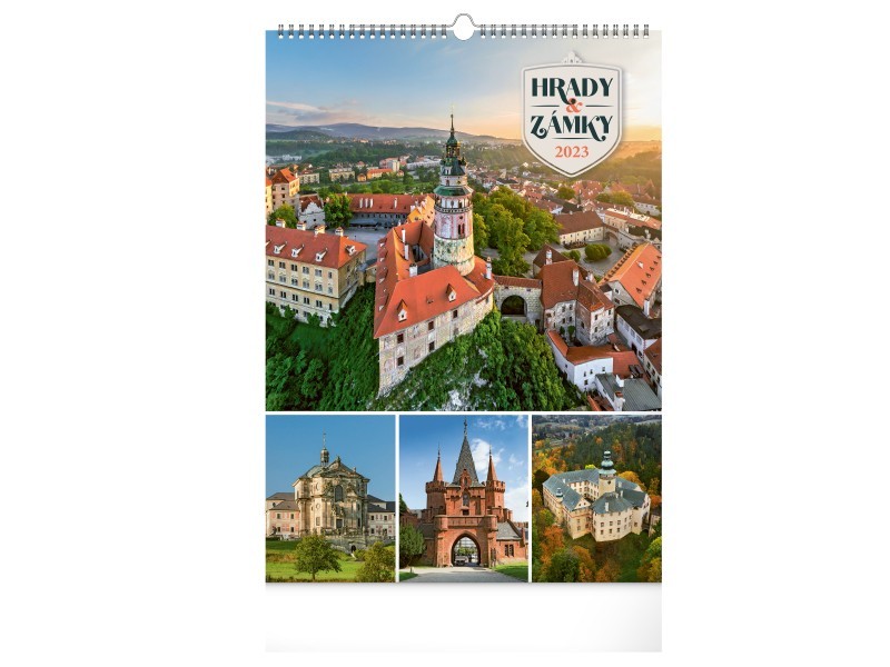 Nástěnný kalendář Hrady a zámky 2023, 33 × 46 cm - foto 1