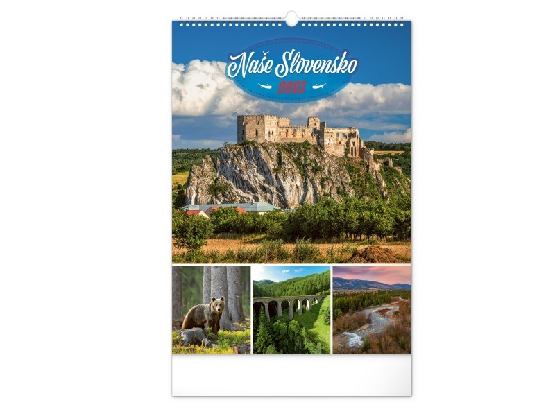 Nástenný kalendár Naše Slovensko 2023, 33 × 46 cm - foto 1