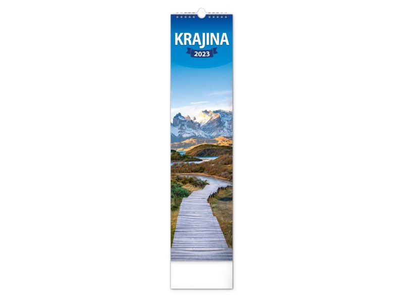Nástěnný kalendář Krajina 2023, 12 × 48 cm - foto 1