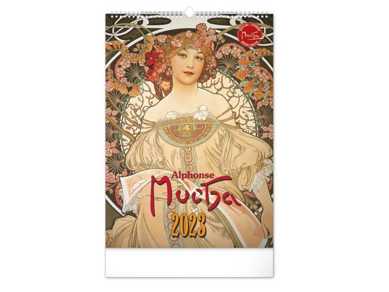 Nástěnný kalendář Alfons Mucha 2023, 33 × 46 cm - foto 1