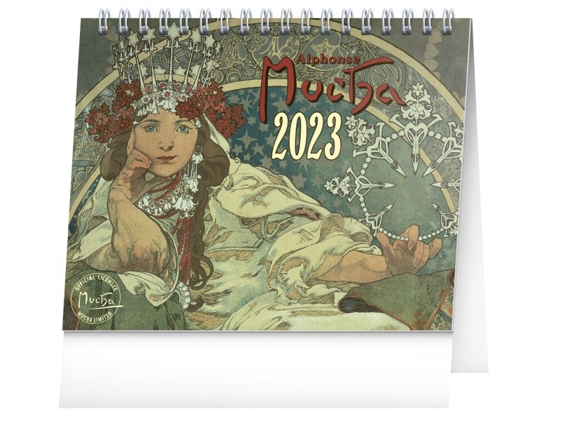 Stolní kalendář Alfons Mucha 2023, 16,5 × 13 cm - foto 1