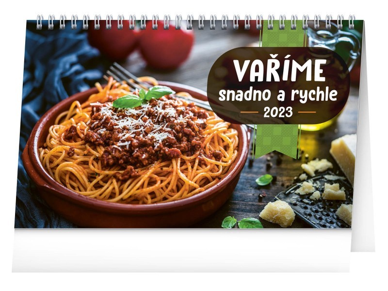 Stolní kalendář Vaříme snadno a rychle 2023, 23,1 × 14,5 cm - foto 1