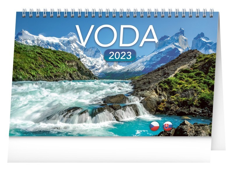 Stolní kalendář Voda CZ/SK 2023, 23,1 × 14,5 cm - foto 1