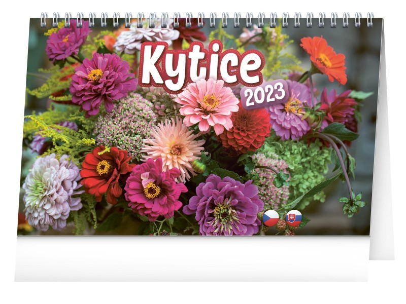 Stolní kalendář Kytice CZ/SK 2023, 23,1 × 14,5 cm - foto 1