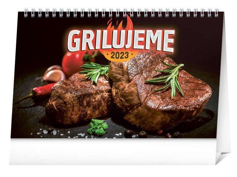 Stolový kalendár Grilujeme 2023 , 23,1 × 14,5 cm - foto 1